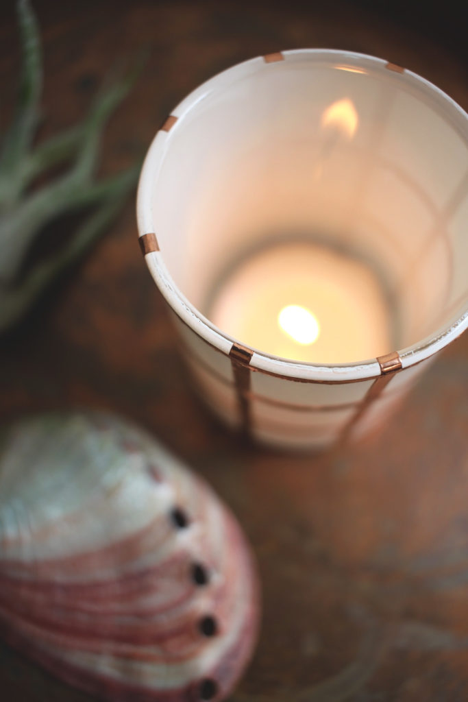 DIY Copper Grid Votives // Idle Hands Awake