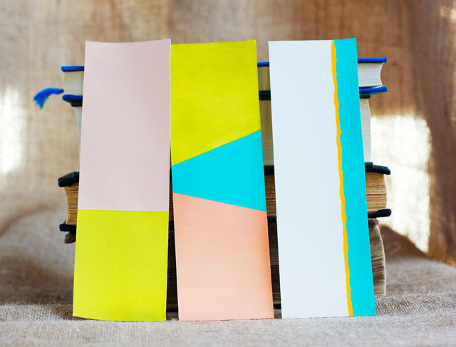 DIY Color-Block Bookmarks || Jade and Fern