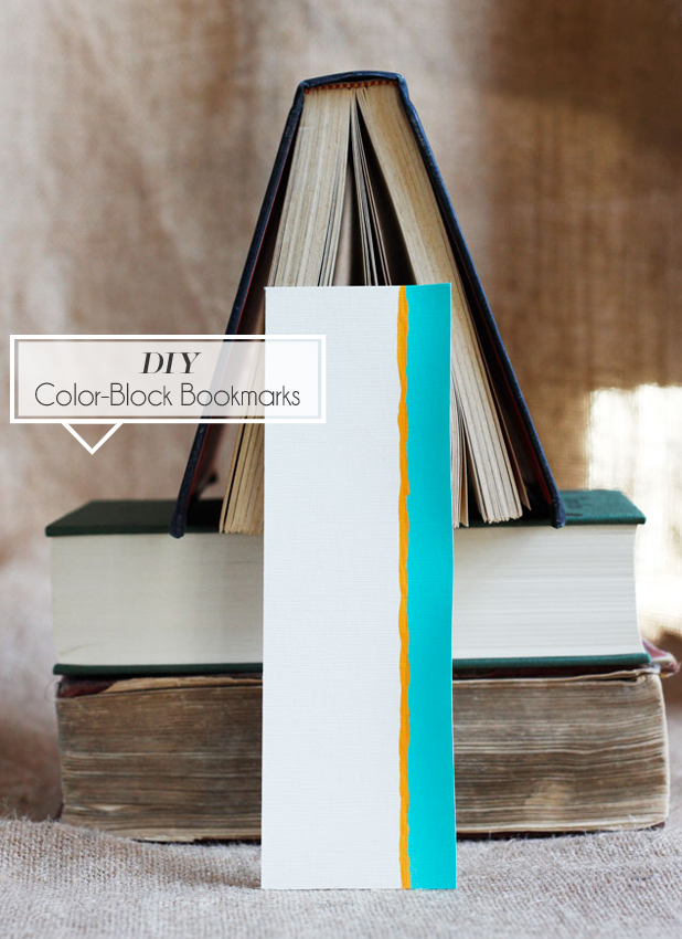 DIY Color-Block Bookmarks || Jade and Fern