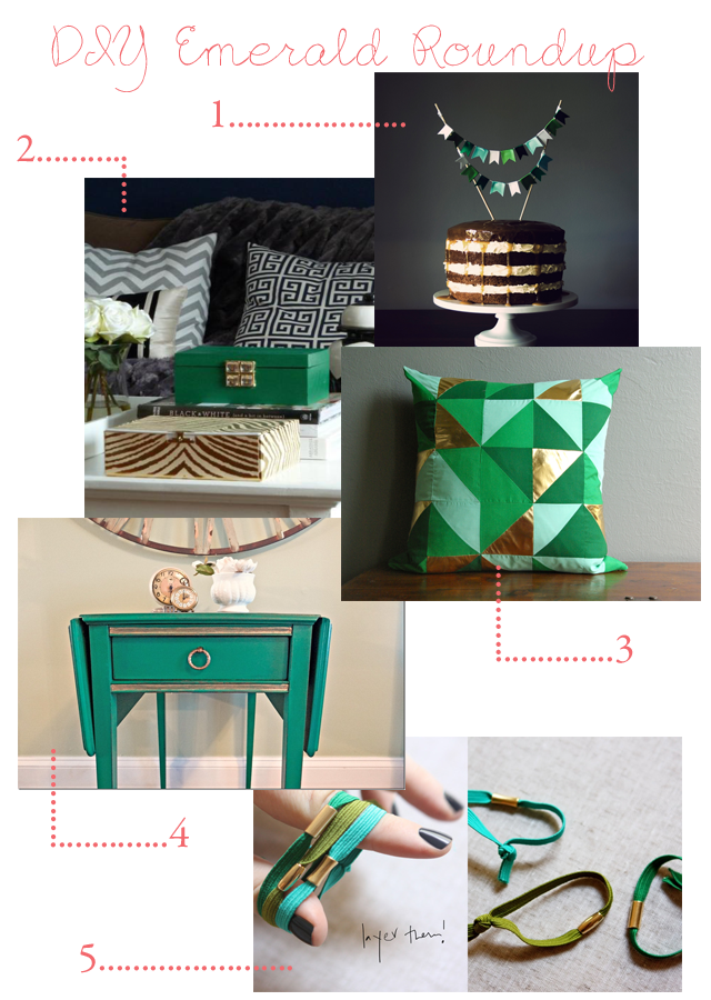 DIY Emerald Projects Roundup || via Jade and Fern
