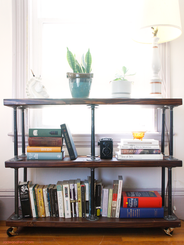 DIY Industrial Bookshelf || Jade and Fern
