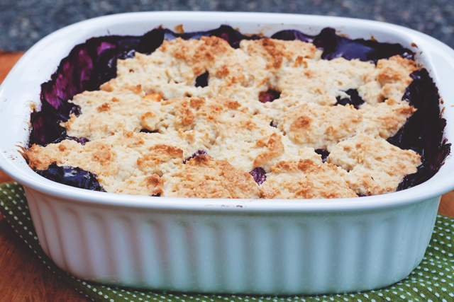 Blueberry Nectarine Cobbler with Pomegranate and Lime || Jade and Fern