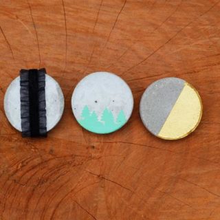 Industrial Fashion: DIY Cement Brooches