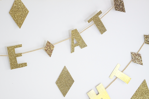 DIY Kiss Me At Midnight New Year's Eve Garland by Jade and Fern