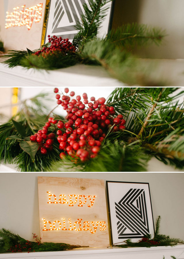 DIY Happy Holidays Marquee Sign by The Clever Bunny via Jade and Fern