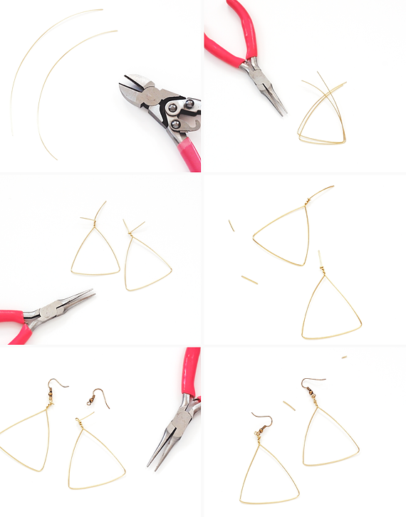 DIY Color Block Triangle Earrings || Jade and Fern