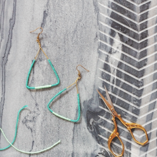 DIY Color Block Triangle Earrings || Idle Hands Awake