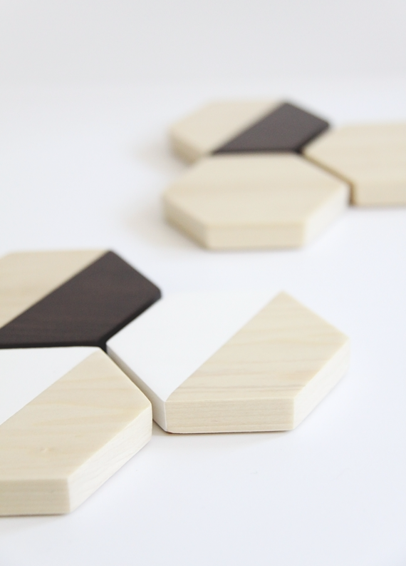 DIY Wood Hexagon Coasters || Jade and Fern