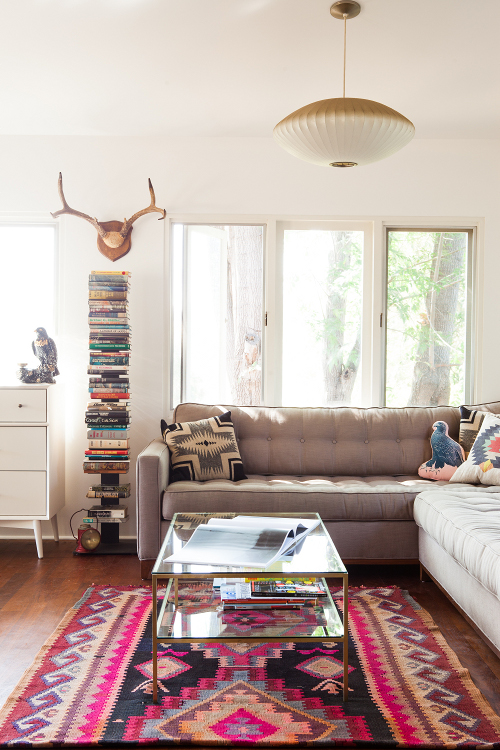 White Living Room Inspiration - home of Sonja Rasula and Jonathan Sager
