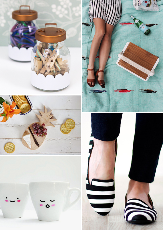 Make it Friday: Stripes and Scallops - DIY projects via Jade and Fern