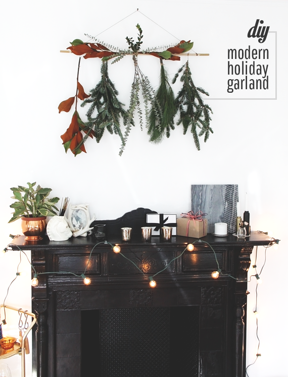 DIY Modern Holiday Garland by Jade and Fern