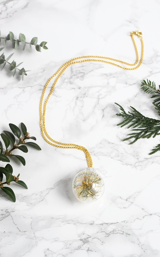 DIY Mini Ornament Necklace by Jade and Fern