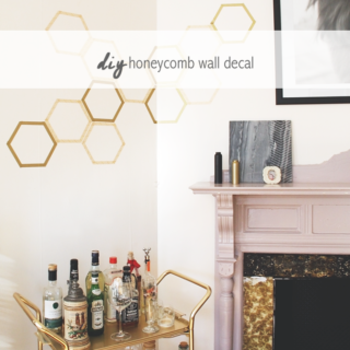 DIY Honeycomb Wall Decal by Idle Hands Awake