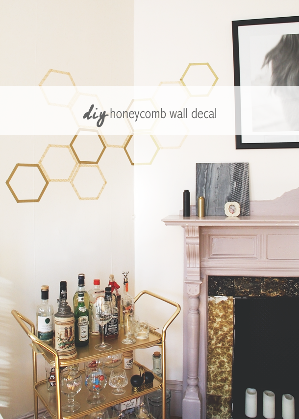DIY Honeycomb Wall Decal by Jade and Fern