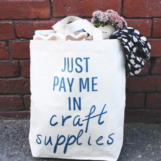DIY Iron-on Tote Bag with printable by Idle Hands Awake