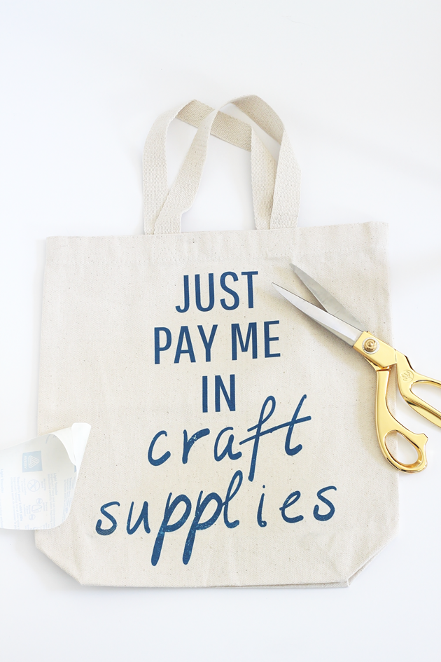 DIY Iron-on Tote Bag with printable by Idle Hands Awake