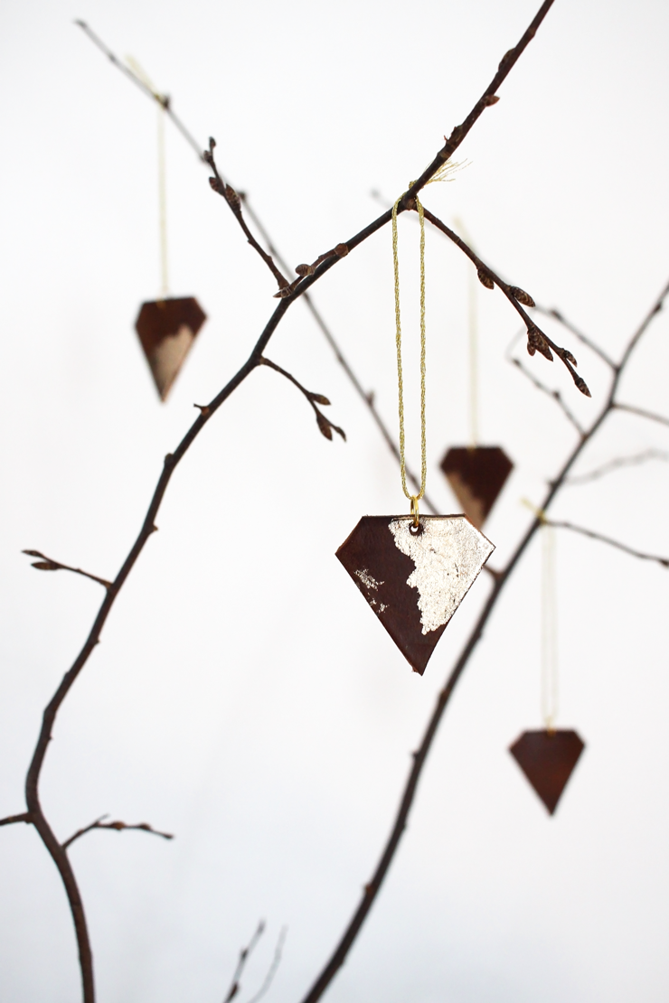 DIY Leather Gemstone Ornaments by Idle Hands Awake
