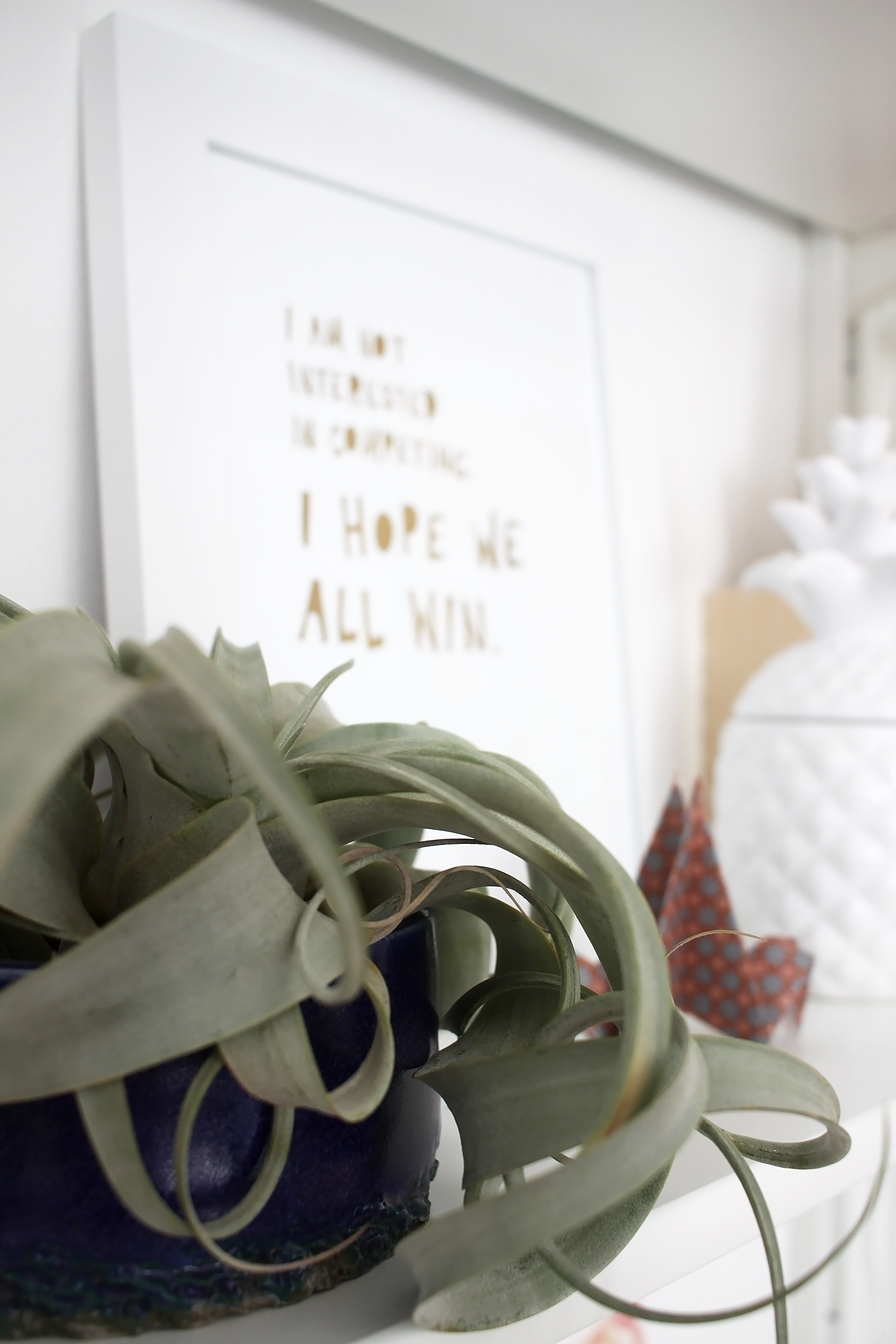 See how I turned a cluttered corner in my living room into a dreamy Scandinavian inspired workspace.