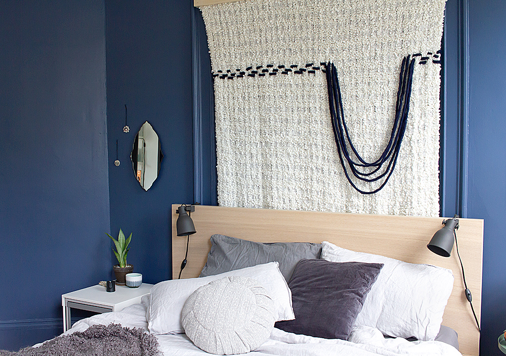 Moody Blue Bedroom Makeover