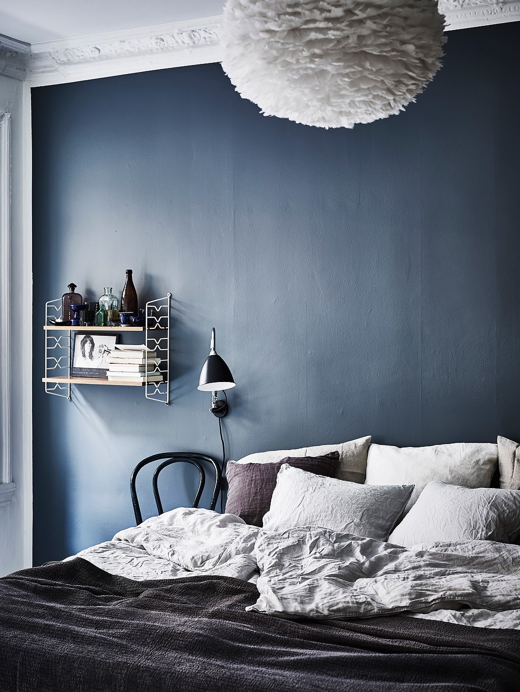 Moody Blue Bedroom Inspiration / Coco Lapine Design