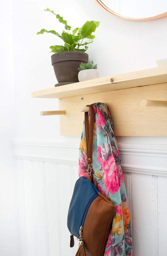 Minimal DIY Entryway Coat Rack