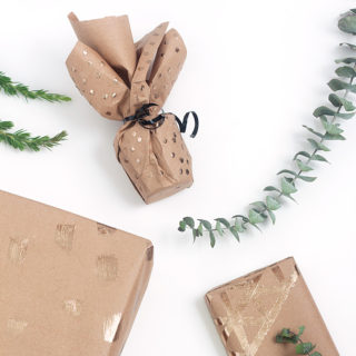 DIY Gold Foil Wrapping Paper @ Idle Hands Awake