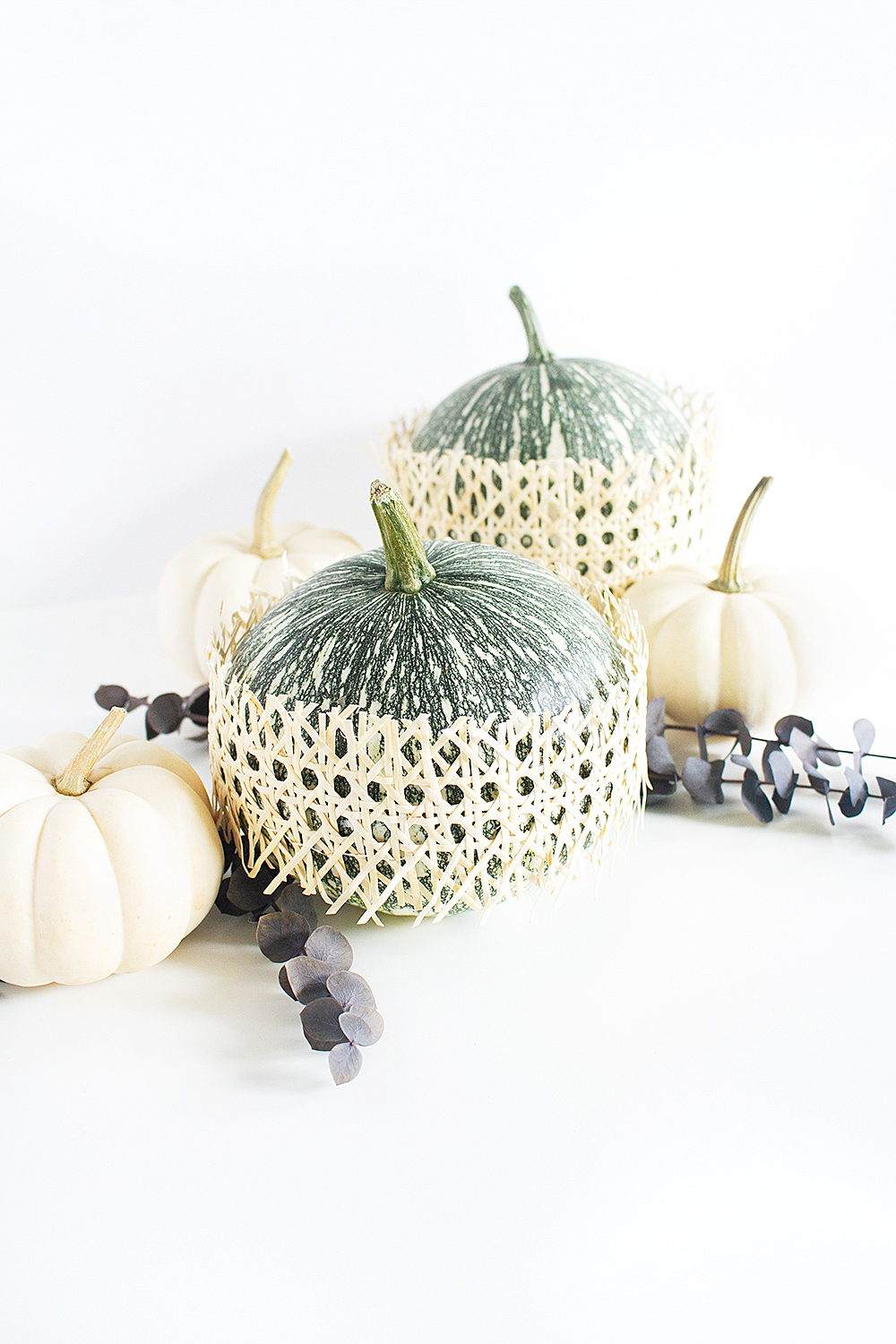 Make this DIY rattan pumpkin to be the most stylish porch on the block!