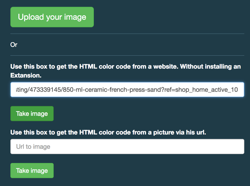 How to use Image Picker to find the hex value for any color