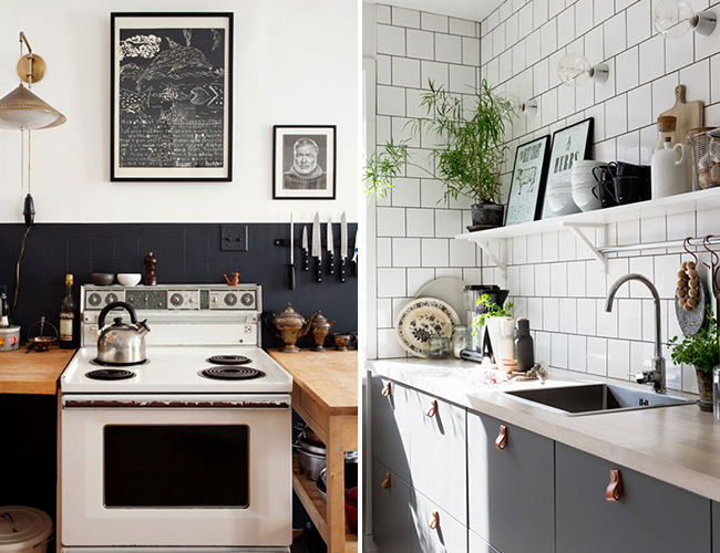 Black, White, and Wood Kitchen Inspiration